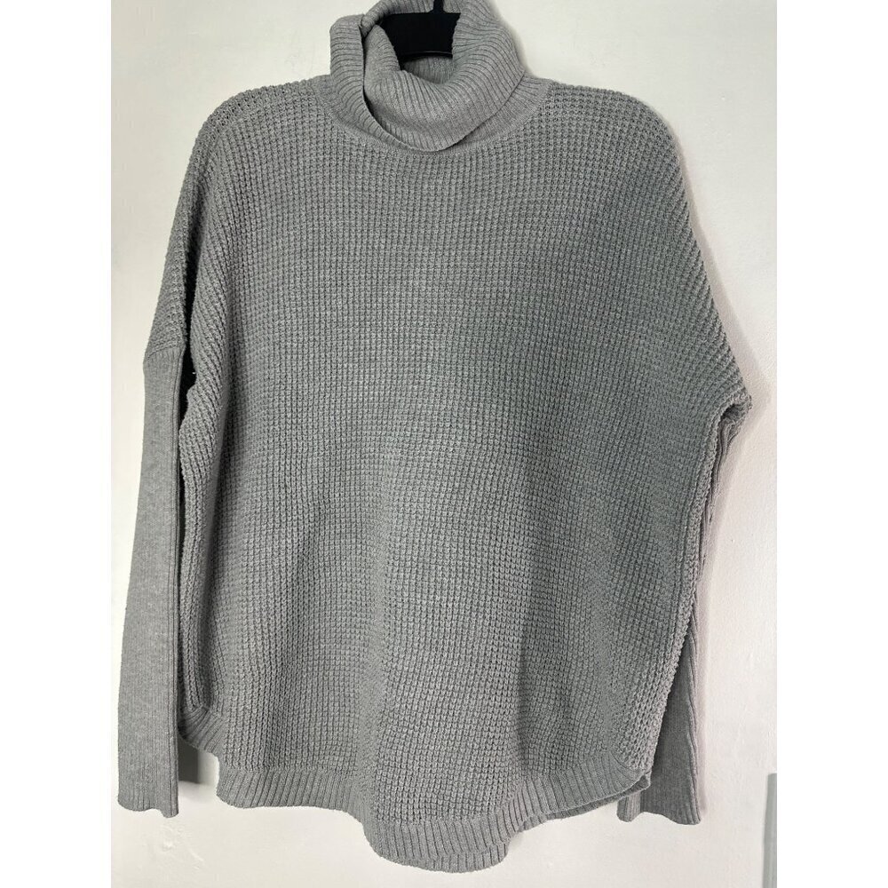 Michael Kors Womens Cable Knit Sweater Size L Gray Chunky Soft Cozy Fall Y2K
